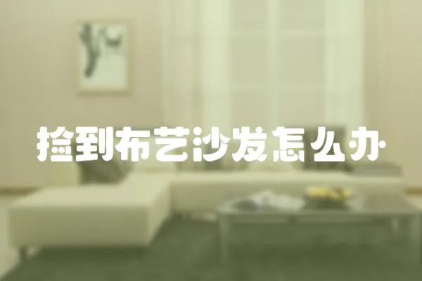 撿到布藝沙發(fā)怎么辦