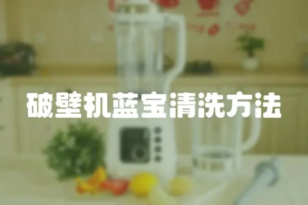 破壁機藍寶清洗方法