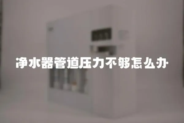 凈水器管道壓力不夠怎么辦
