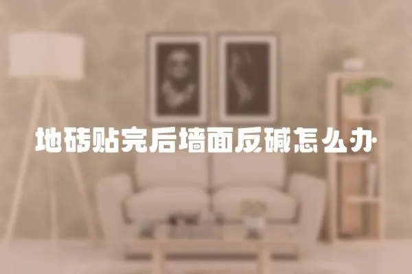 地磚貼完后墻面反堿怎么辦