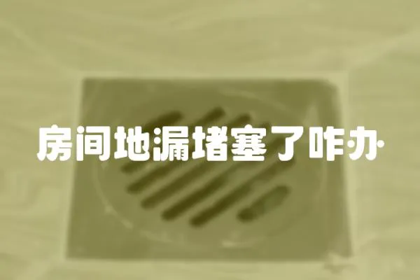 房間地漏堵塞了咋辦