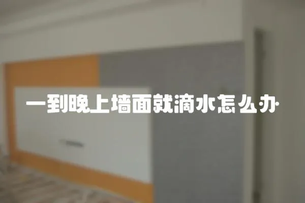 一到晚上墻面就滴水怎么辦