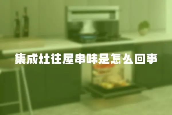 集成灶往屋串味是怎么回事