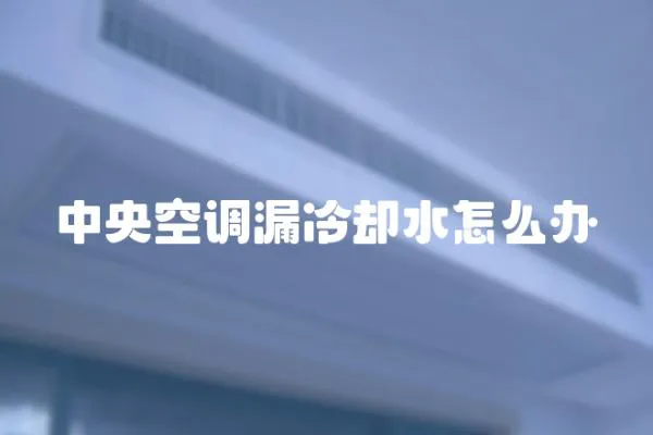 中央空調漏冷卻水怎么辦