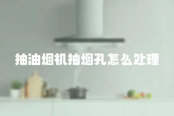 抽油煙機抽煙孔怎么處理