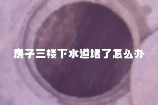 房子三樓下水道堵了怎么辦
