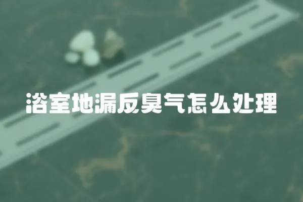 浴室地漏反臭氣怎么處理