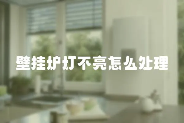 壁掛爐燈不亮怎么處理