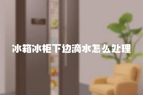 冰箱冰柜下邊滴水怎么處理