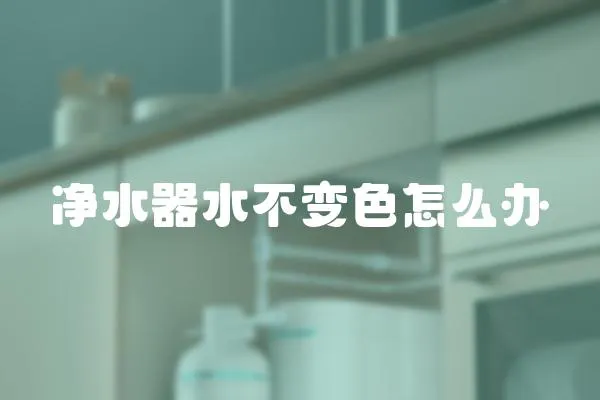 凈水器水不變色怎么辦