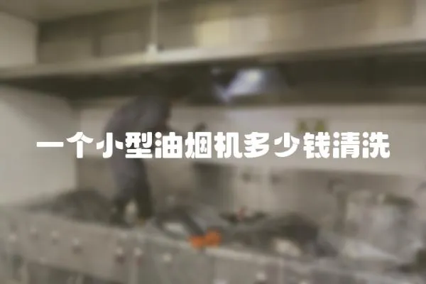 一個小型油煙機多少錢清洗