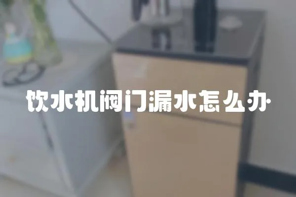 飲水機閥門漏水怎么辦