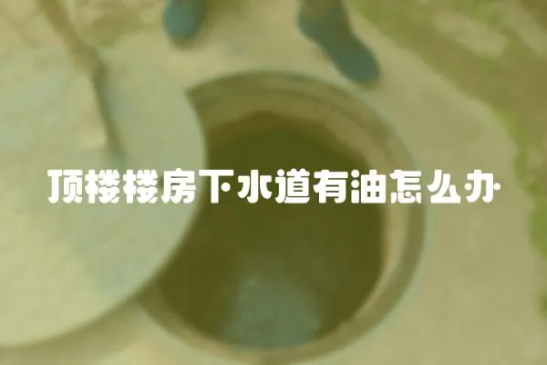 頂樓樓房下水道有油怎么辦
