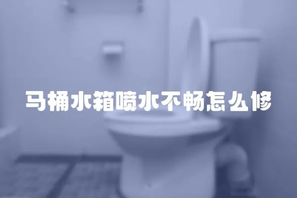 馬桶水箱噴水不暢怎么修