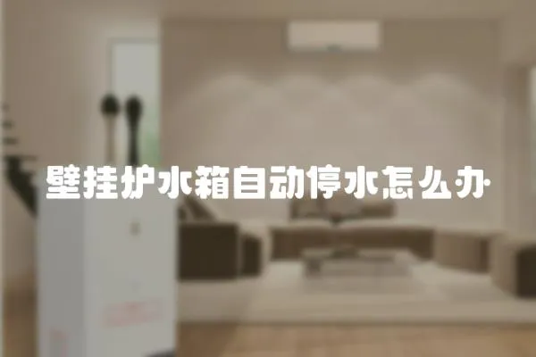 壁掛爐水箱自動停水怎么辦