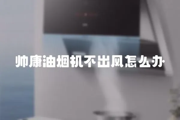 帥康油煙機不出風怎么辦