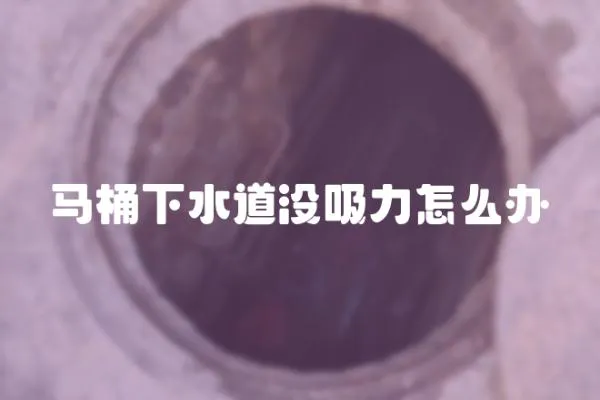 馬桶下水道沒吸力怎么辦