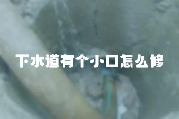 下水道有個(gè)小口怎么修