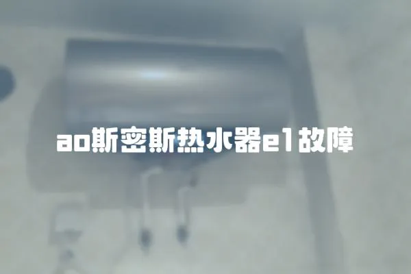 ao斯密斯熱水器e1故障