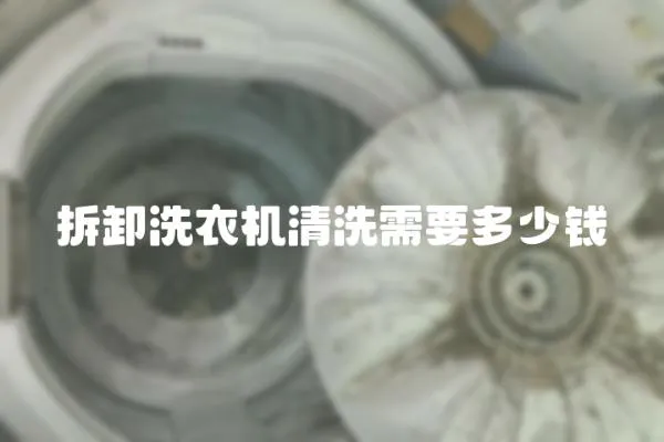 拆卸洗衣機清洗需要多少錢