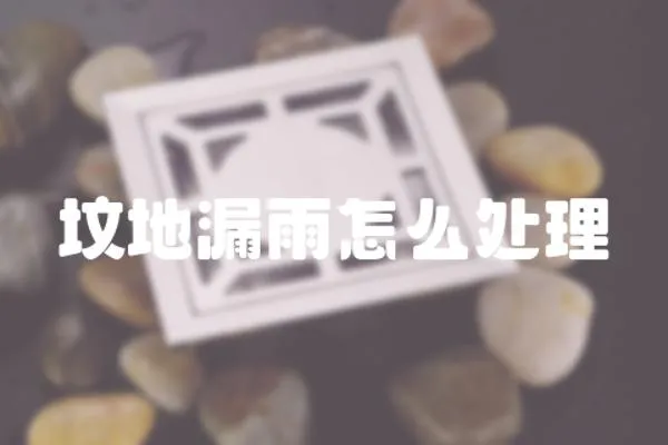 墳地漏雨怎么處理