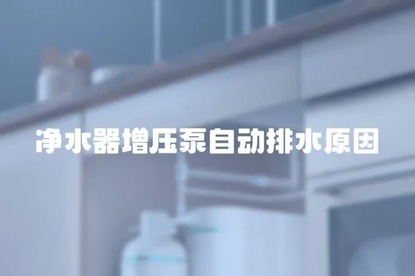凈水器增壓泵自動排水原因