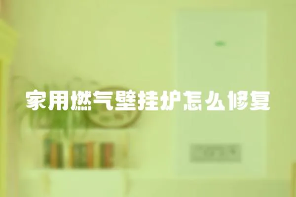 家用燃氣壁掛爐怎么修復