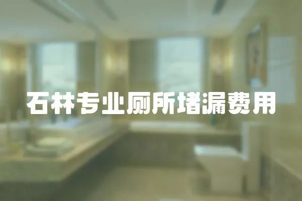 石林專業(yè)廁所堵漏費用