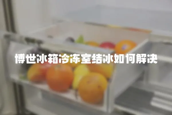 博世冰箱冷凍室結冰如何解決