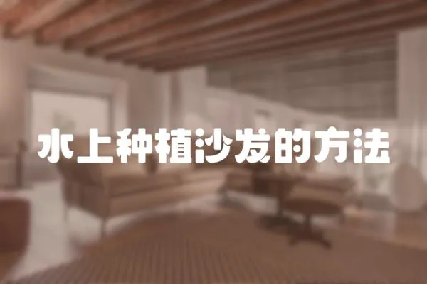 水上種植沙發的方法
