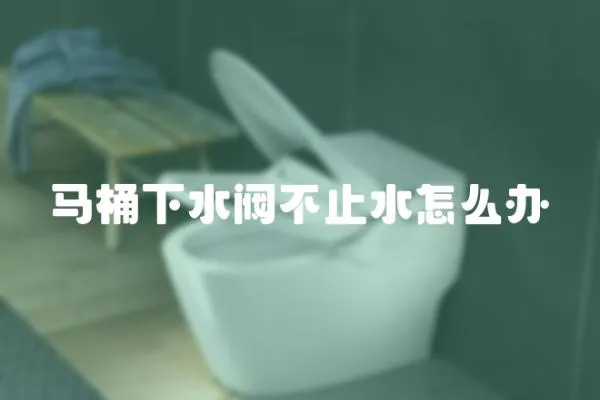 馬桶下水閥不止水怎么辦