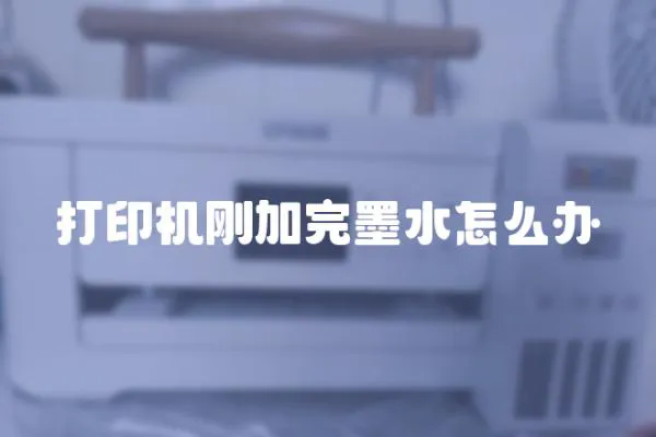 打印機剛加完墨水怎么辦