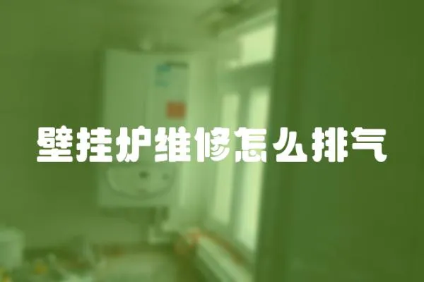 壁掛爐維修怎么排氣