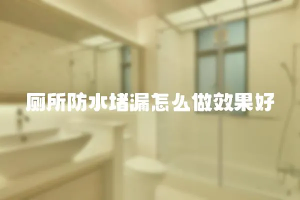 廁所防水堵漏怎么做效果好