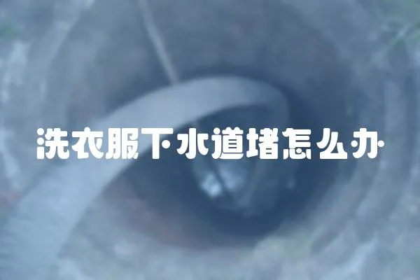 洗衣服下水道堵怎么辦