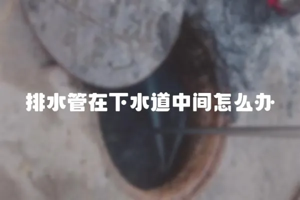 排水管在下水道中間怎么辦