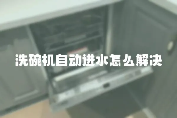 洗碗机自动进水怎么解决