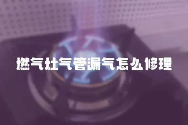 燃氣灶氣管漏氣怎么修理