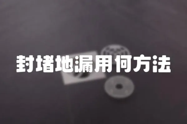 封堵地漏用何方法
