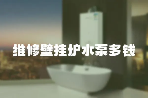 維修壁掛爐水泵多錢