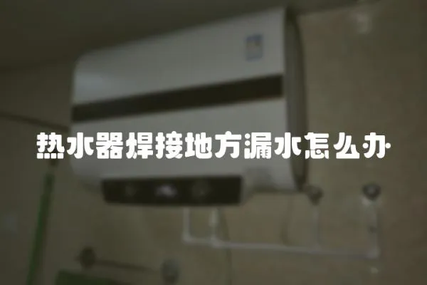 熱水器焊接地方漏水怎么辦