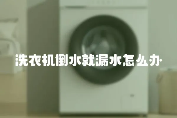 洗衣機倒水就漏水怎么辦
