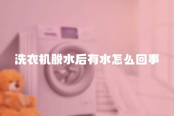洗衣機脫水后有水怎么回事
