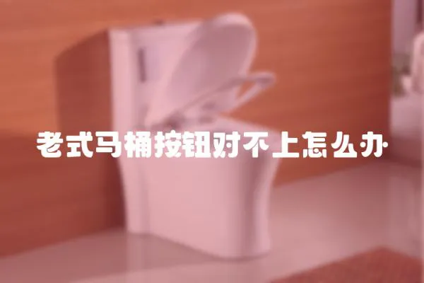老式馬桶按鈕對(duì)不上怎么辦