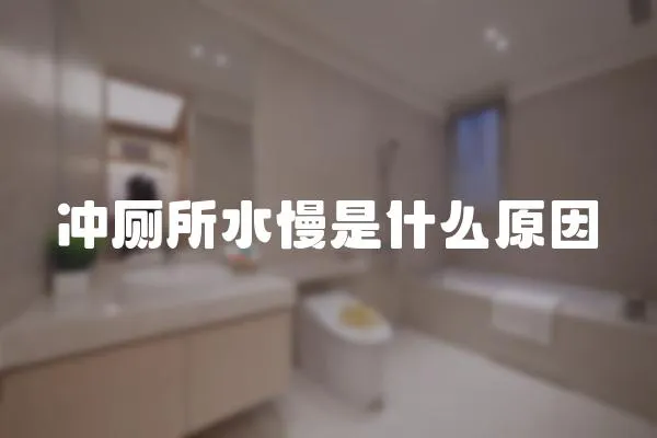 沖廁所水慢是什么原因