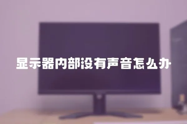 显示器内部没有声音怎么办