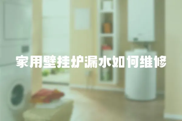 家用壁掛爐漏水如何維修