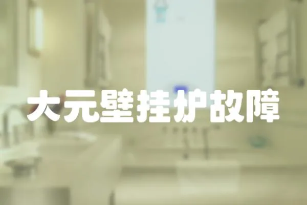大元壁掛爐故障