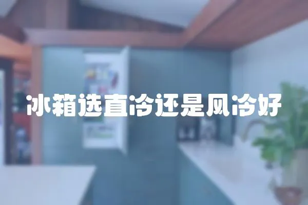 冰箱選直冷還是風冷好