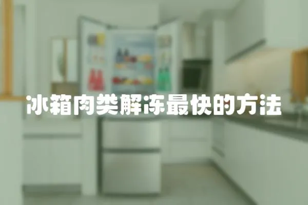 冰箱肉類解凍最快的方法